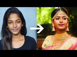 Dusky Skin Muhurtham Look | Makeup & Hairstyle | Bridal Series - 7