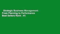 Strategic Business Management: From Planning to Performance  Best Sellers Rank : #5