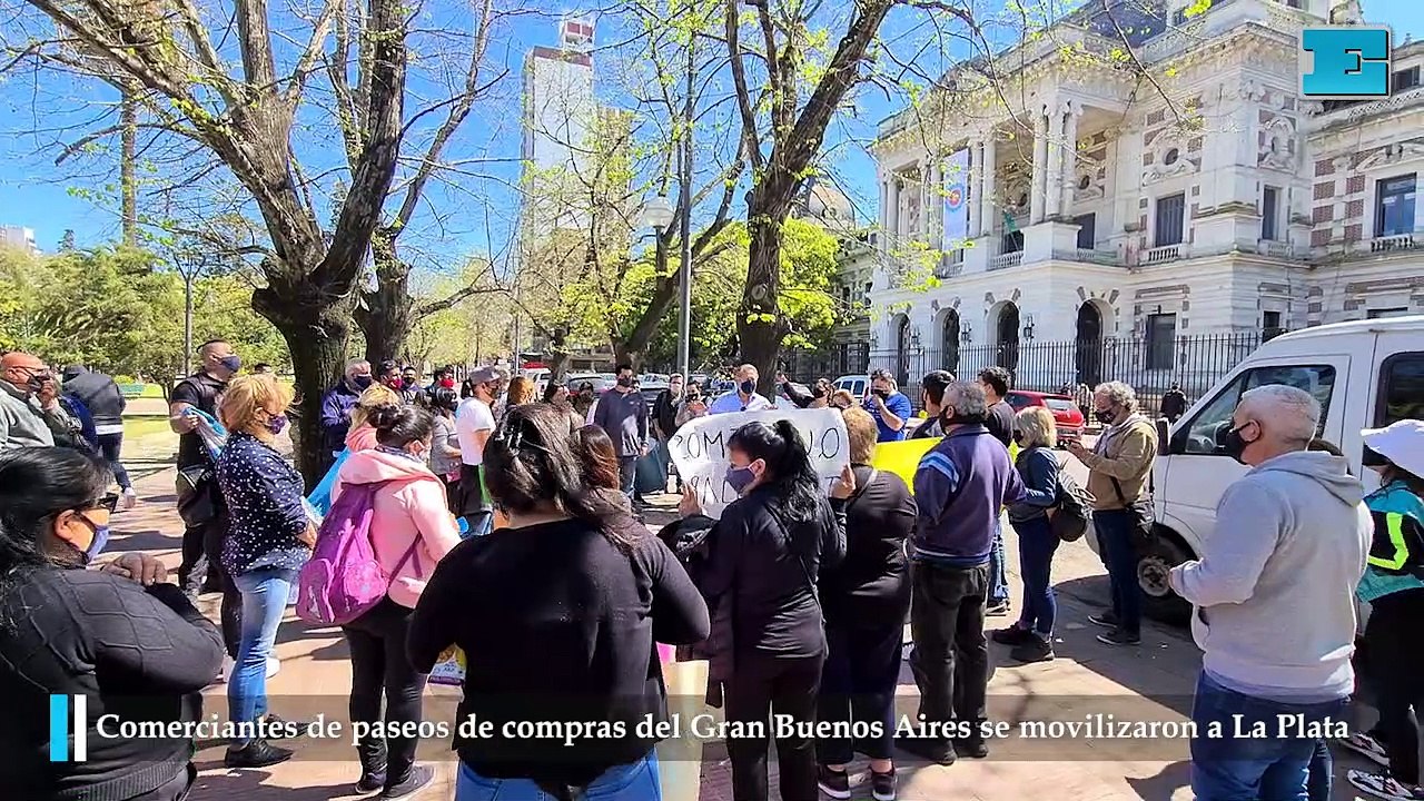 Comerciantes de paseos de compras del Gran Buenos Aires se movilizaron a La Plata