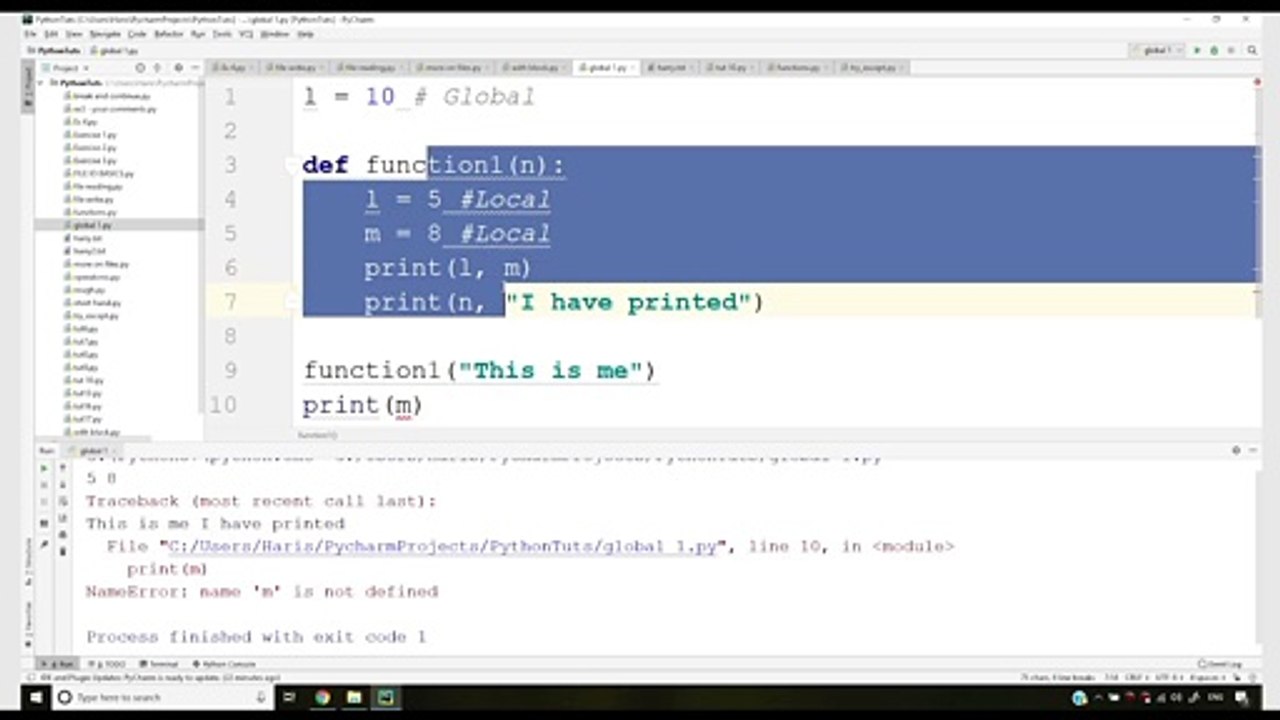 33                            Scope, Global Variables and Global Keyword _ Python Tutorials For Absolute Beginners In Hindi - 33 ( 1080 X 1080 )