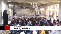 ویدئو؛ کودکان یمنی در میان ویرانه‌های جنگ سال تحصیلی را آغاز کردند