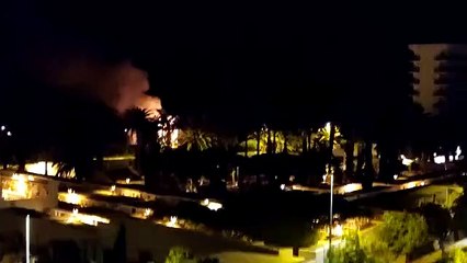 Incendio en la piscina municipal deportiva del Puerto de la Cruz