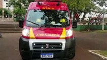 Homem é socorrido ao sofrer queda na Praça Wilson Joffre