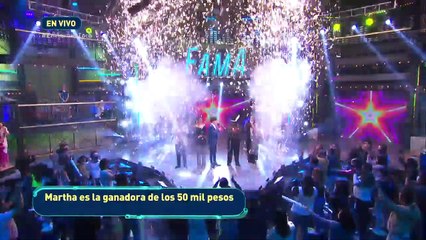 Martha es la ganadora de los cincuenta mil pesos. | Todos Quieren Fama