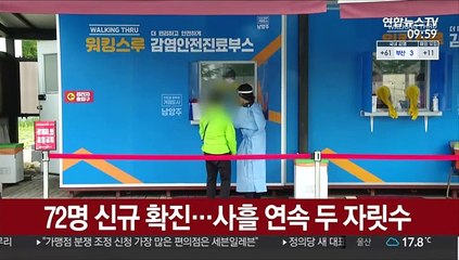 72명 신규 확진…사흘 연속 두 자릿수