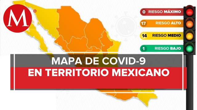 Regresan 7 estados a semáforo naranja; Campeche se mantiene en verde