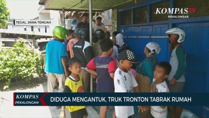 Diduga Sopir Mengantuk, Truk Tabrak Rumah