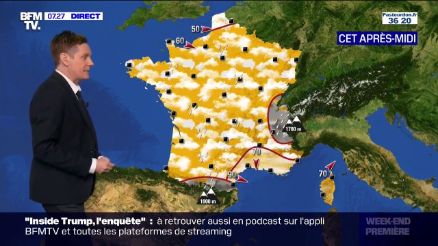 Météo: un temps frais et nuageux ce samedi, des averses à prévoir sur les Pyrénées et les Alpes
