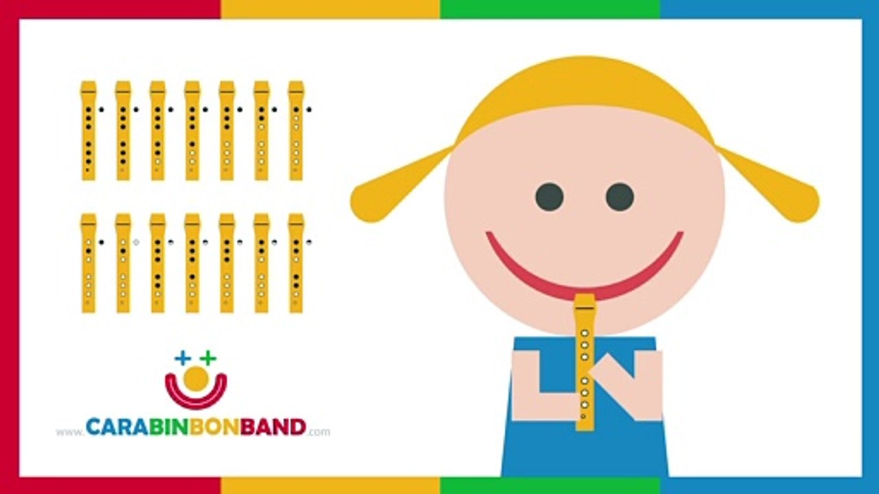 #FLAUTA DULCE FÁCIL PARA NIÑOS - APRENDE A TOCAR - TUTORIAL NOTAS BÁSICAS - by CARA BIN BON BAND