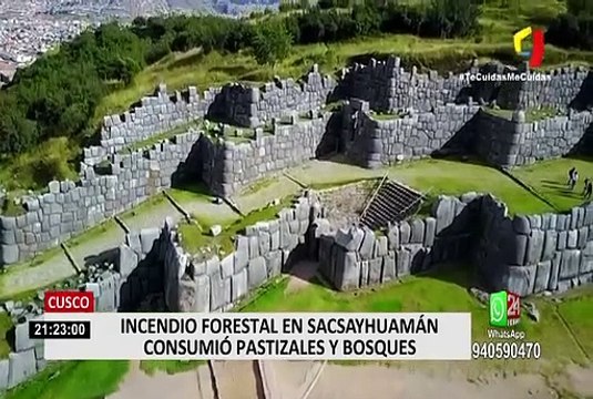 Cusco: incendio en parque arqueológico de Sacsayhuamán ya fue controlado