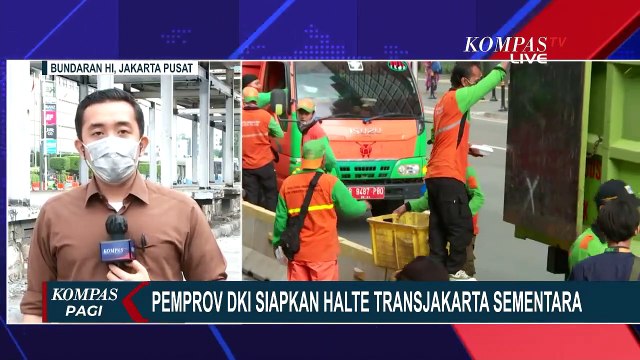 Perbaikan Pasca Aksi Demo Tolak UU Cipta Kerja, Pemprov DKI Siapkan Halte Sementara