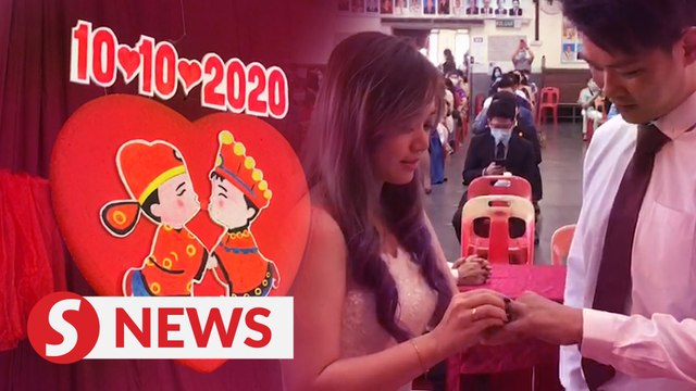 Symbolic 10.10 wedding for 36 couples despite MCO restrictions