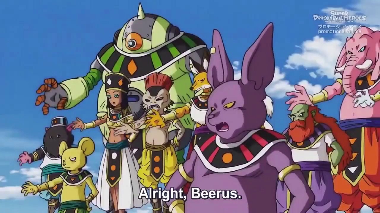 Super Saiyan Blue Goku and Vegeta vs Beerus (English Sub)