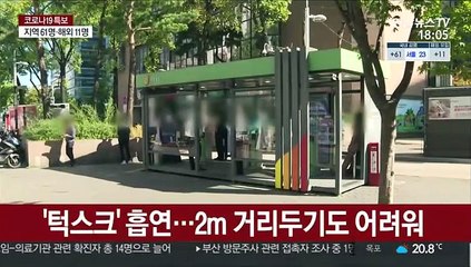 흡연장·공원 북적…"야외서도 감염 우려"