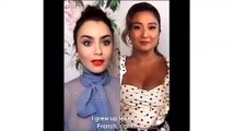 Lily Collins with her best friend Ashley Park - BFF TEST