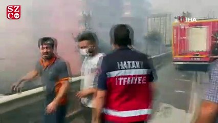 Yanan yer tekrar alevlendi, bir evde tüp patladı