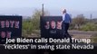 Joe Biden calls Donald Trump 'reckless' at rally in Nevada