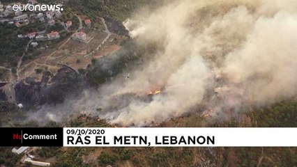 Incendios en el distrito Matn, al este de Beirut
