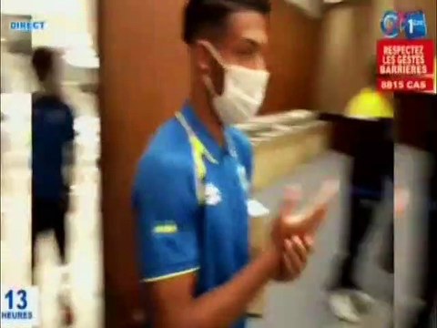 RTG / Visite du Ministre des sports aux panthères du Gabon avant la rencontre avec les Écureuils du Bénin à Lisbonne