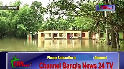 Village after village, including the upazila town, has become waterlogged due to the inflow of flood water