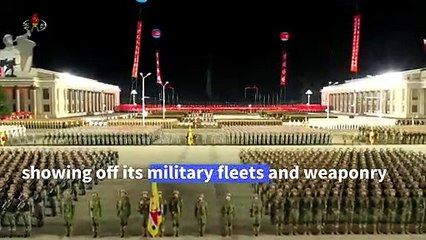 Download Video: North Korea shows off giant missiles at huge military parade