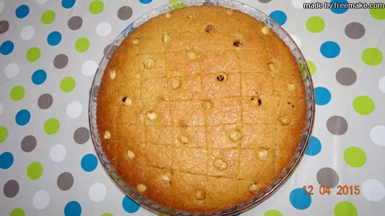 طريقه عمل البسبوسه هريسة حلوة تذوب فى الفم سهلة وطرية  المطبخ التونسي زكية - Tunisian Cuisine ZAKIA