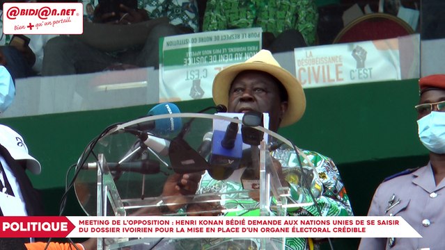 Présidentielle 2020 : Henri Konan Bédié demande aux Nations unies de se saisir du dossier ivoirien pour la mise en place d’un organe électoral crédible