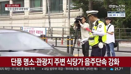 단풍 명소·관광지 주변 식당가 음주단속 강화