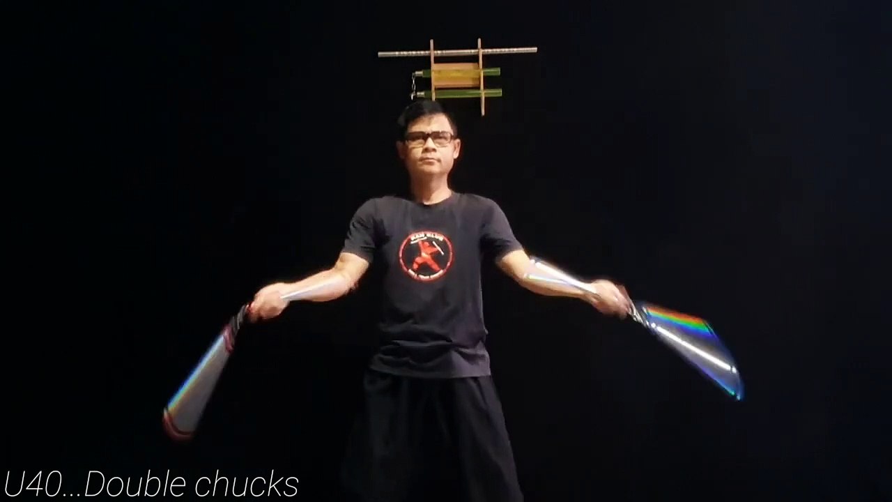 U40 đánh song côn nhị khúc dây ngắn. #Nunchaku lớp dạy côn nhị khúc #KANCLUB
