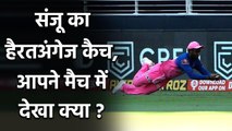 RR vs SRH, IPL 2020 : Sanju Samson takes a brilliant catch to remove Bairstow| वनइंडिया हिंदी