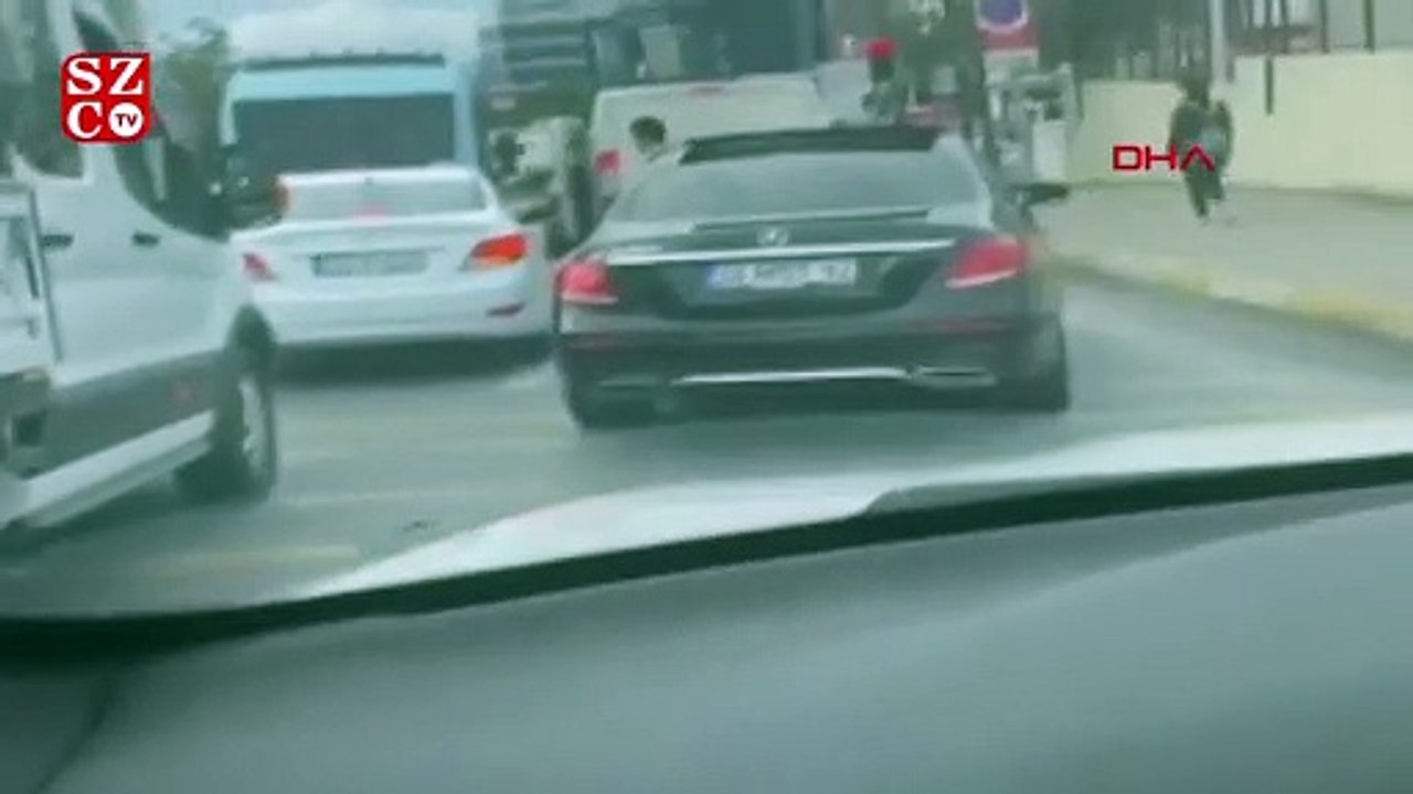 Pendik'te trafikte silah gösteren maganda yakalandı