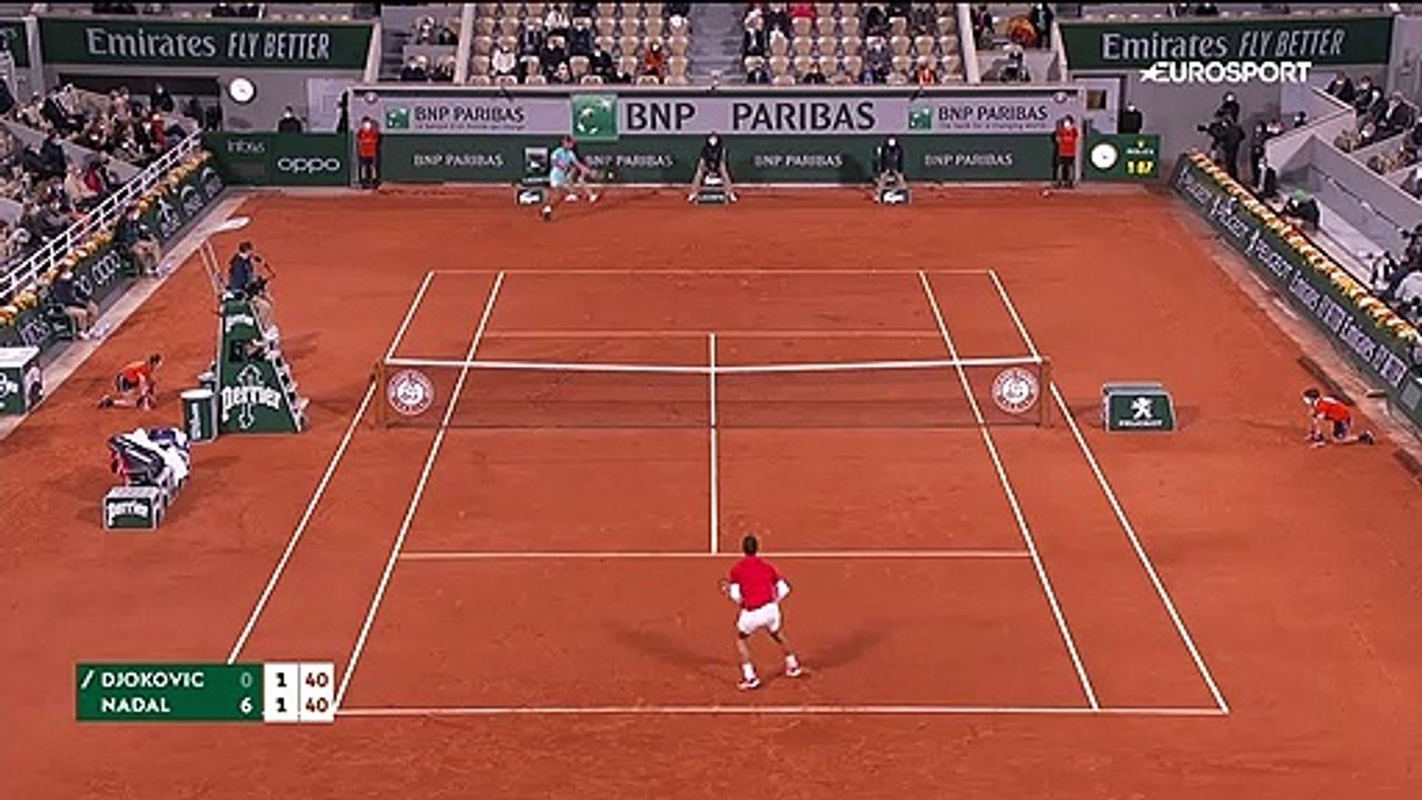 FRENCH OPEN 2020 - RAFAEL NADAL STUNS NOVAK DJOKOVIC WITH OUTRAGEOUS WINNER