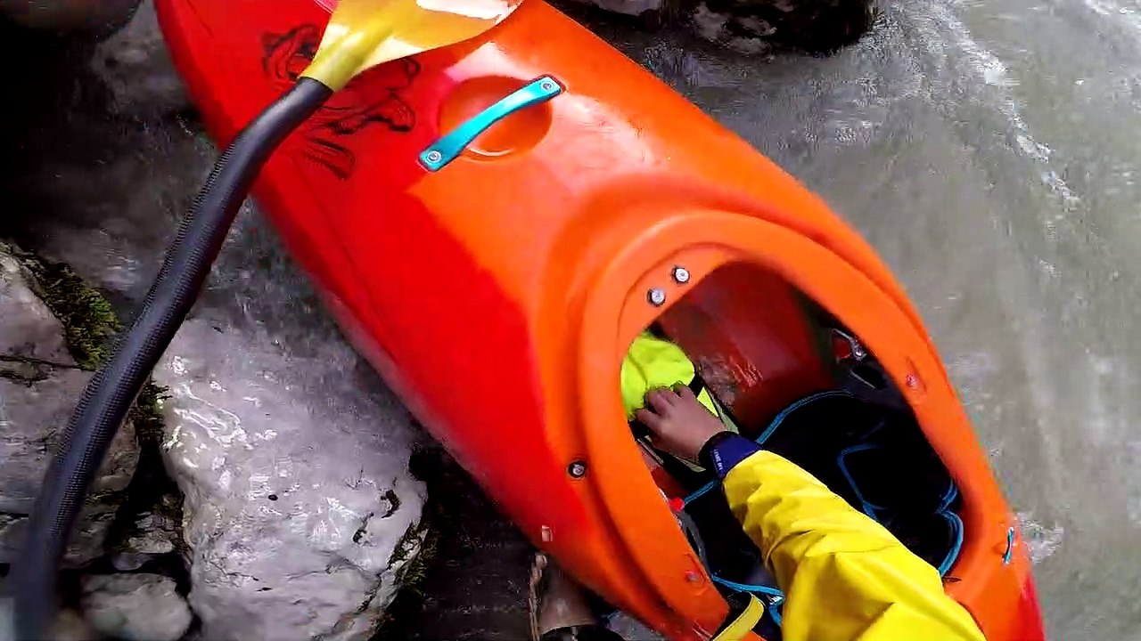 Kayaker Gets Caught on Tree during River Lap