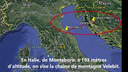 Test de courbure terrestre  - Velebit 201 km