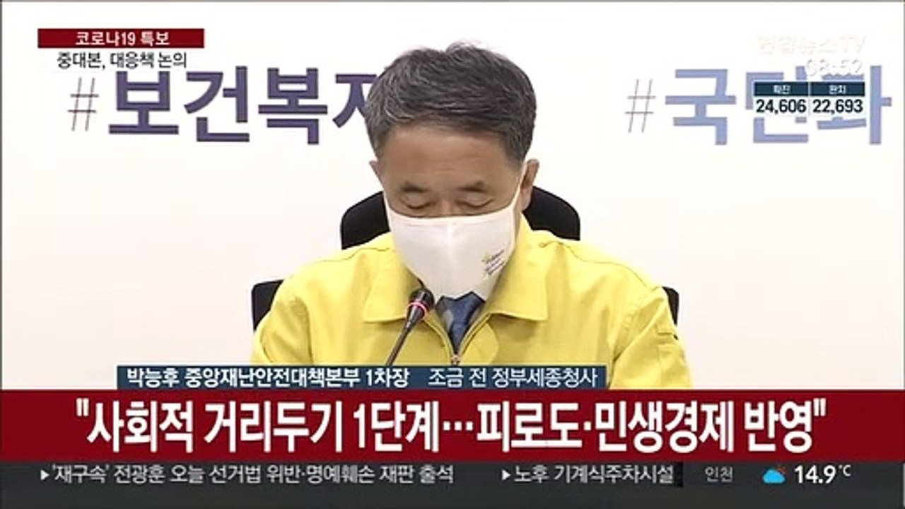 [현장연결] 박능후 "사회적 거리두기 1단계…피로도·민생경제 반영"