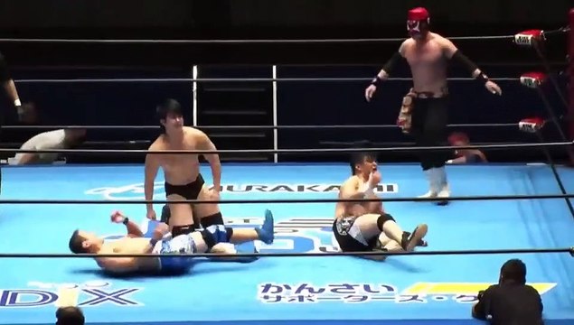 Dick Togo, MEN's Teioh & TAKA Michinoku vs. Eisa8, HANA & Kosuke Sato