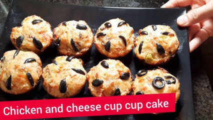Chicken cheese cupcakes. Healthy recipe for kids lunch boxes.
