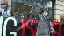 بسبب جرائمها في حق الفلسطينيين.. ناشطون يتظاهرون أمام مقر شركة إسرائيلية للتصنيع العسكري في لندن