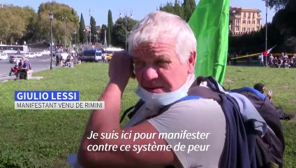 Italie : manifestation anti-masque à Rome