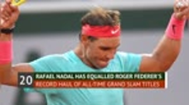 Rafa matches Federer's Grand Slam record