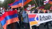 'Stop Azerbaijani aggression' _ Protesters march in solidarity with Nagorno-Karabakh at Berlin demo