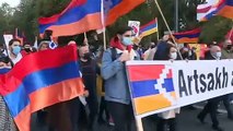 'Stop Azerbaijani aggression' _ Protesters march in solidarity with Nagorno-Karabakh at Berlin demo