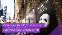 Broadway shutdown due to virus extended again until May 30, and other top stories in entertainment from October 12, 2020.