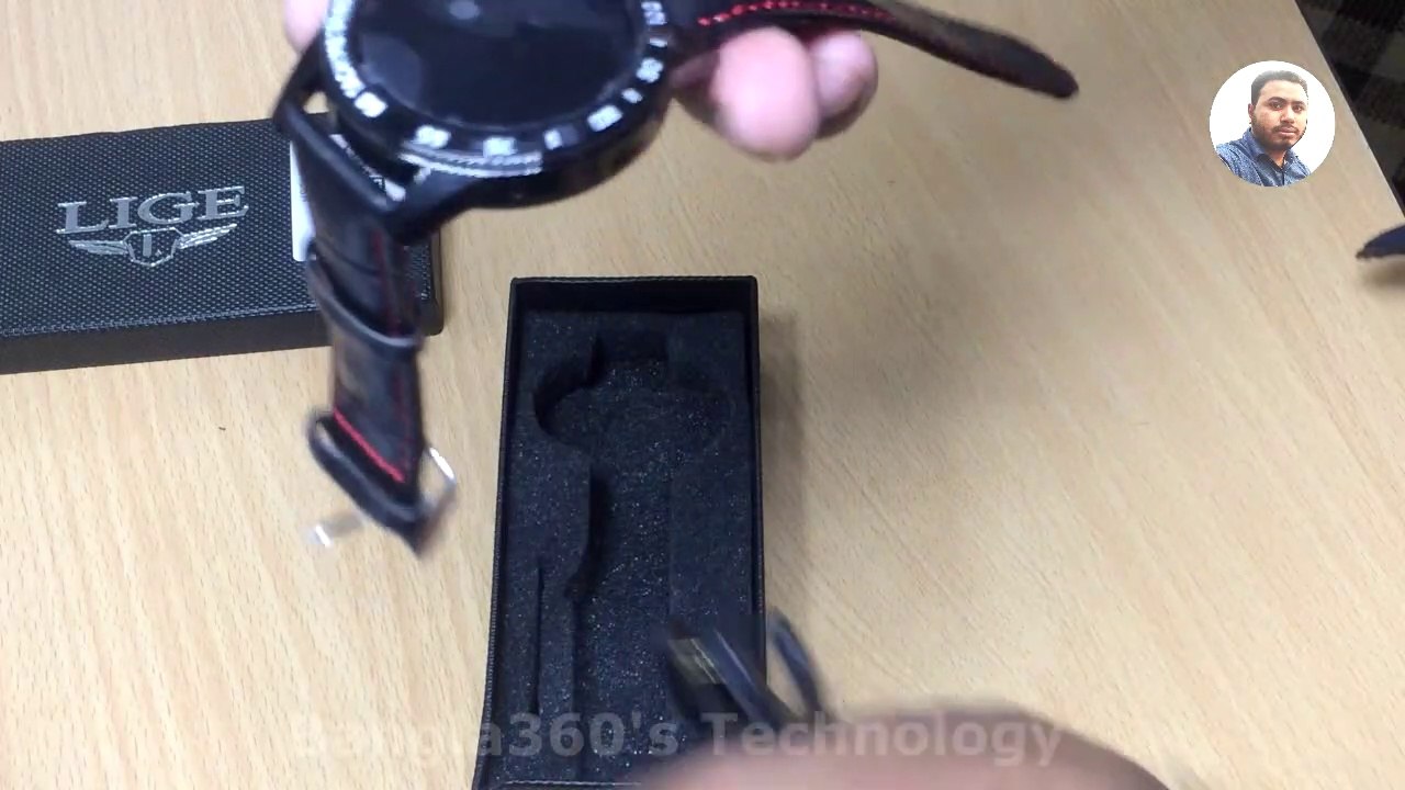 LIGE 2019 New leather Smart Watch Men leather waterproof Sport heart rate blood pressure Fitness Tracker Smartwatch pedometer