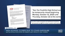 San Tan Foothills High School temporarily closed after 'cluster' of COVID-19 cases discovered