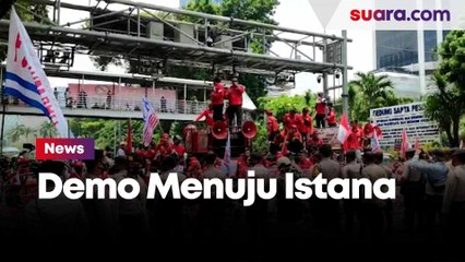 Demo Menuju Istana, Massa: UU Ciptaker, Buruh Dibohongi!