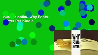 Scarica online Why Fonts Matter Per Kindle