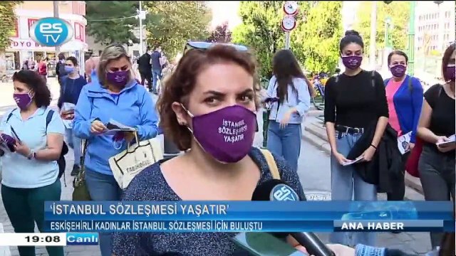 Eskişehirli kadınlar istanbul sözleşmesi için buluştu