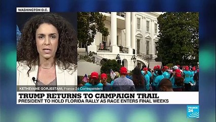 Claiming Covid-19 immunity, Trump hits the election trail again