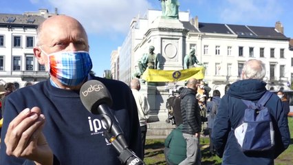 Rassemblement organisé par Rise for Climate Belgium à Bruxelles (Jean-Pascal van Ypersele)